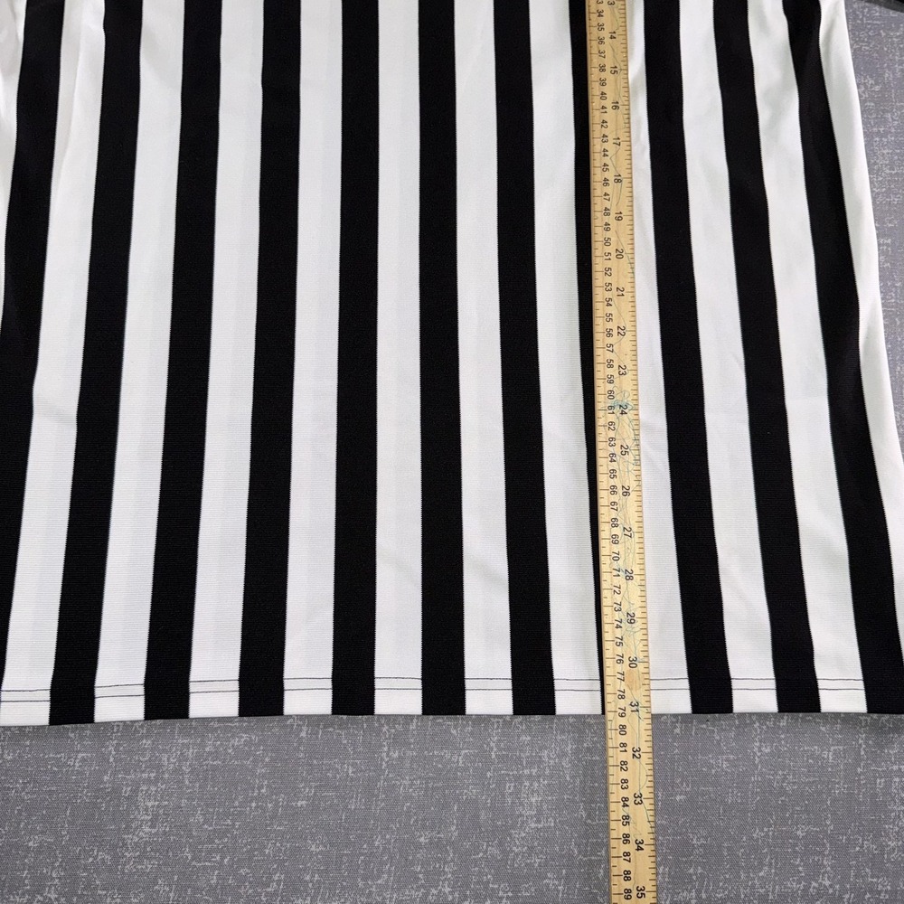 Dick's Sporting Goods Shirt Mens XL Black White Stripe Referee V Neck Jersey - Picture 4 of 8